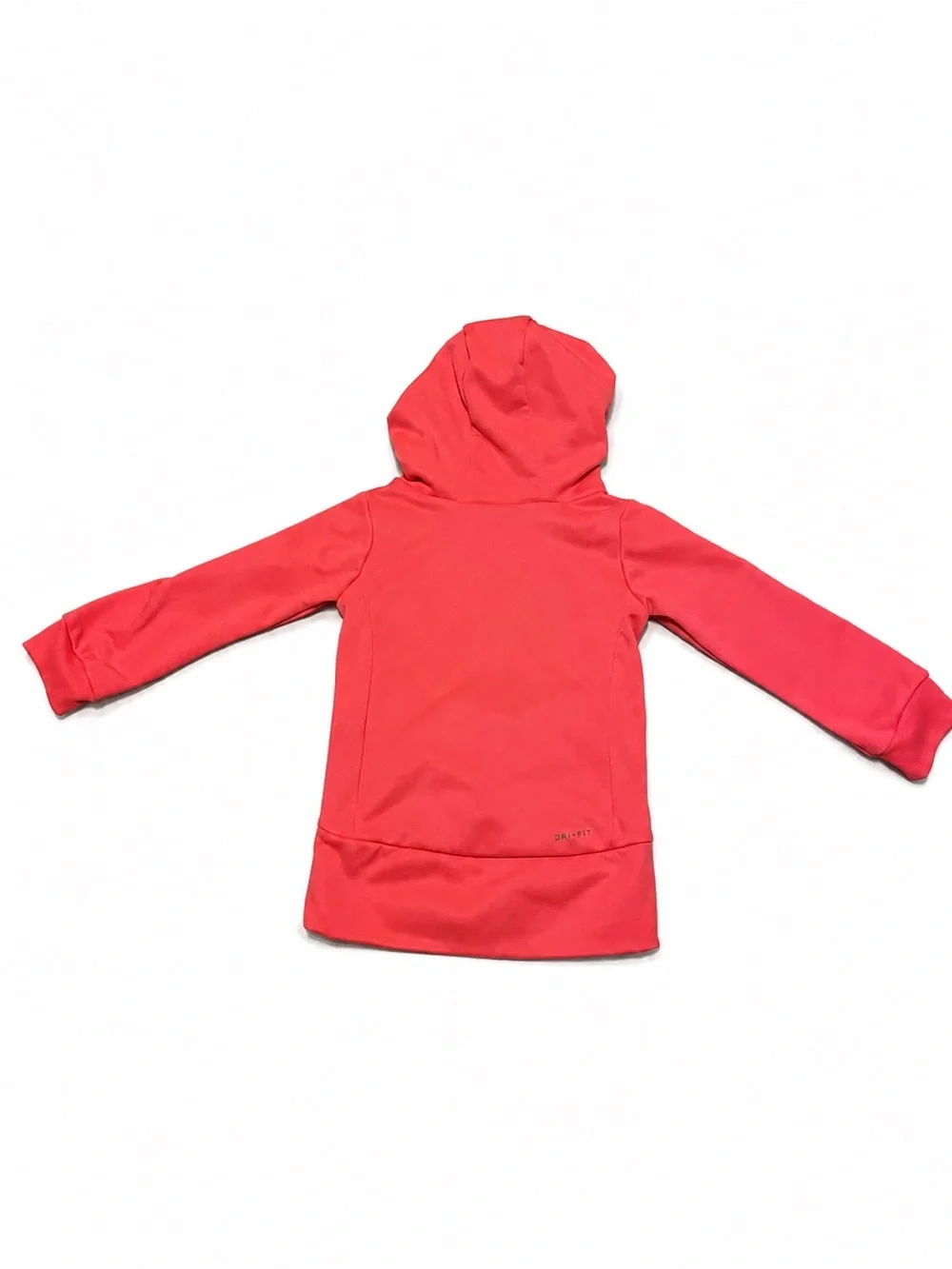 Nike Dri-FIT Girls Coral Pink Silver Swoosh Hoodie 3T Runs Small Fits 2T
